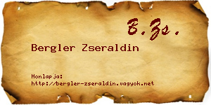Bergler Zseraldin névjegykártya